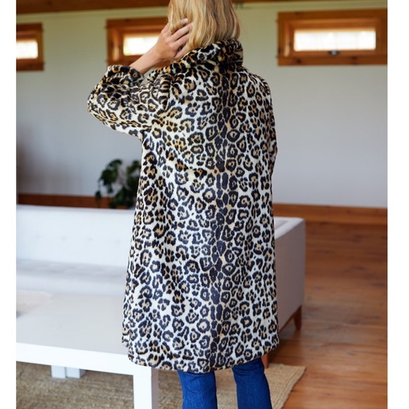 Emerson Fry Vegan Leopard Coat - Picture 2 of 5